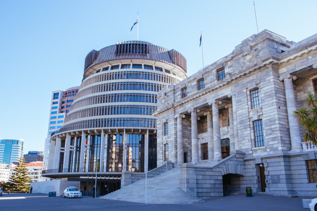 Wellington Parliament in New Zealand