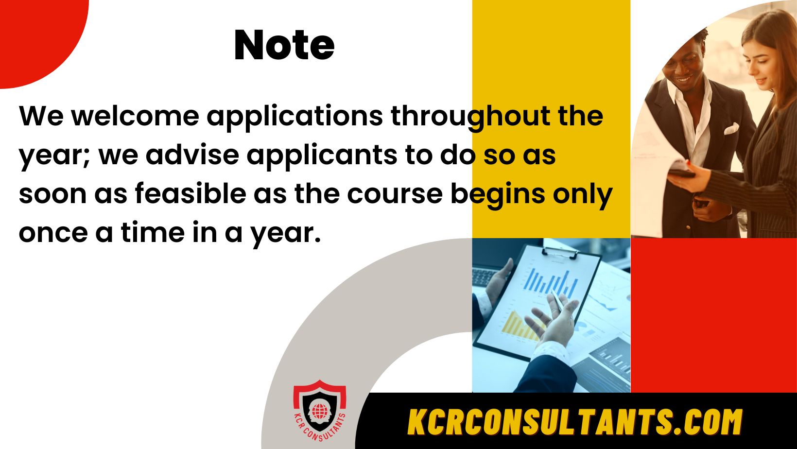 KCR Consultants Application dead line