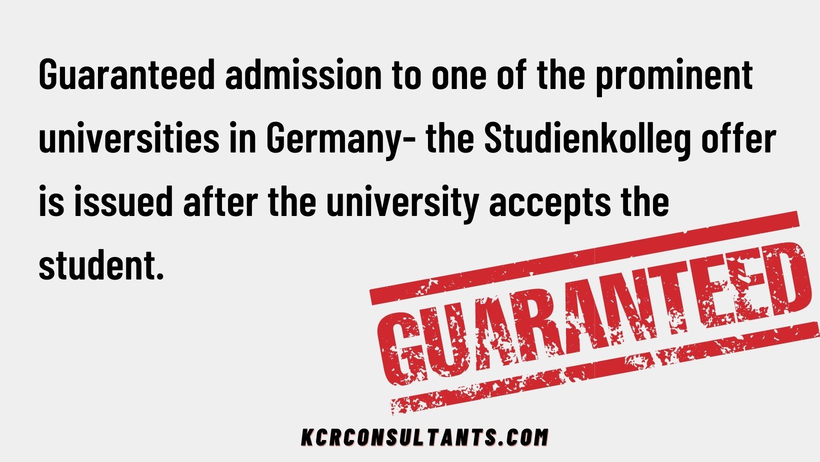 Guaranteed admission in German public university