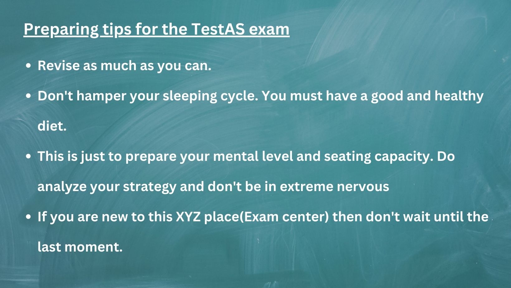 TestAS study Tips