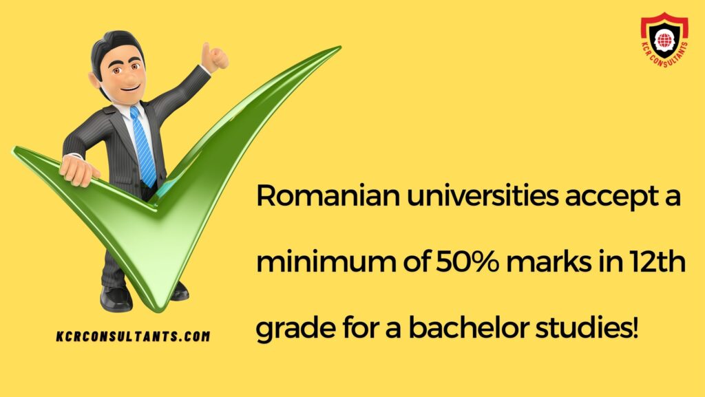 Minimum Marks required to Study in Romania