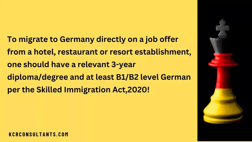 Hotel Management Jobs in Germany pathway for Indians