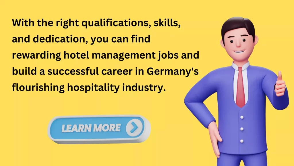 Hotel Management jobs in Germany pathway for everyone