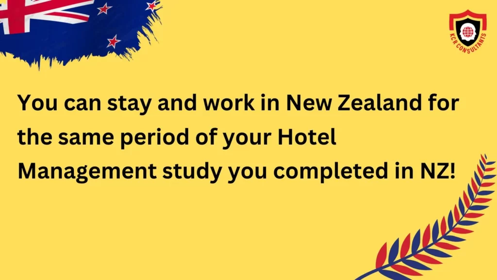Hotel Management studies will lead to get PR in New Zealand