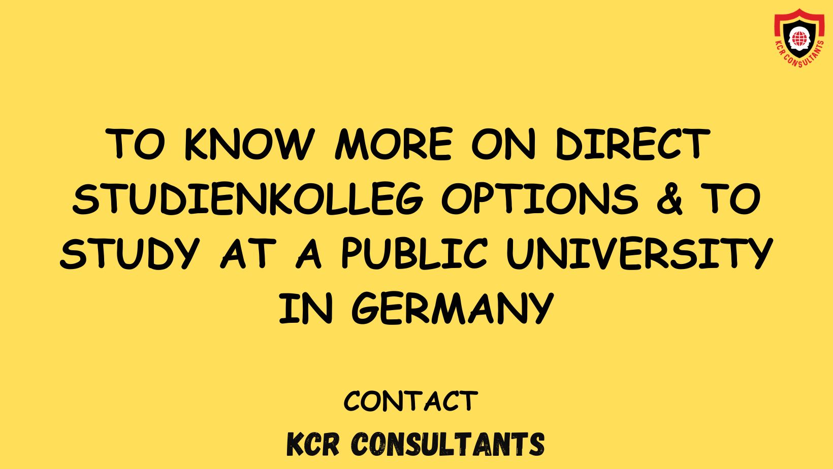 Direct and Assured Studienkollegs - KCR Consultants -Contact us