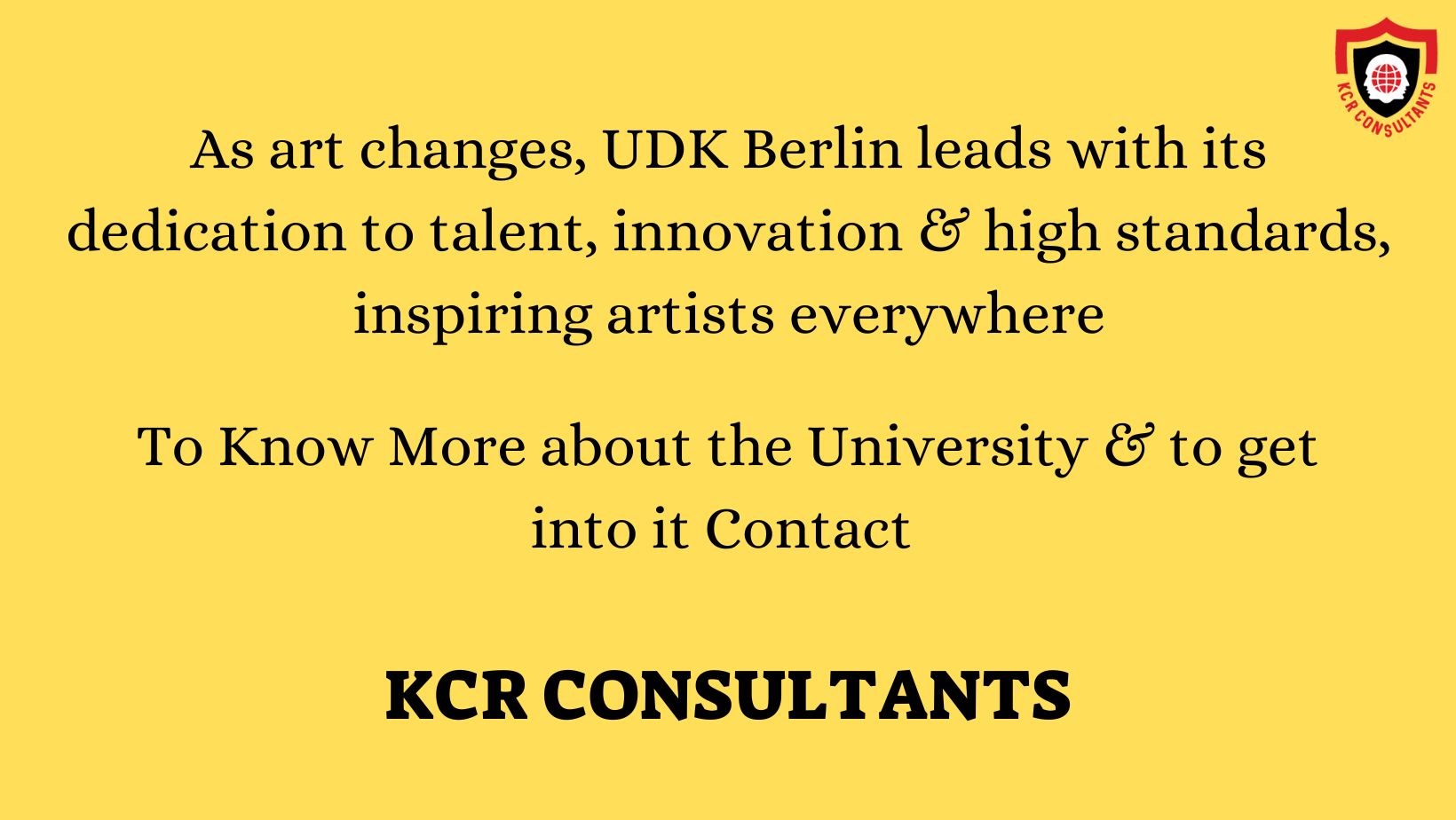 BERLIN UNIVERSITY OF THE ARTS (UDK) - KCR CONSULTANTS Contact us
