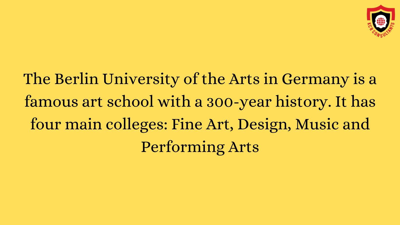 BERLIN UNIVERSITY OF THE ARTS (UDK) - KCR CONSULTANTS - Introduction
