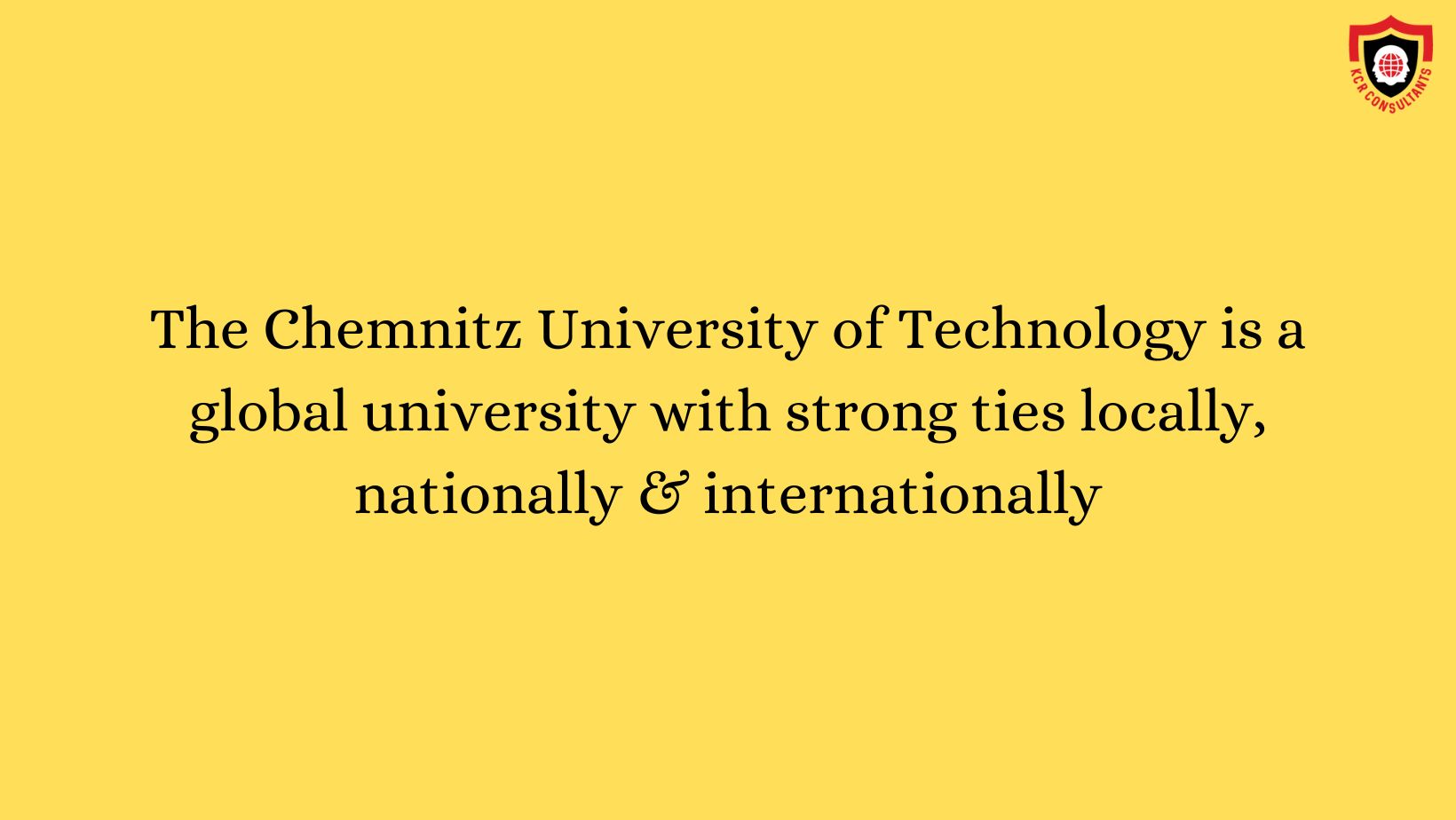 Chemnitz University of Technology - KCR CONSULTANTS - Introduction