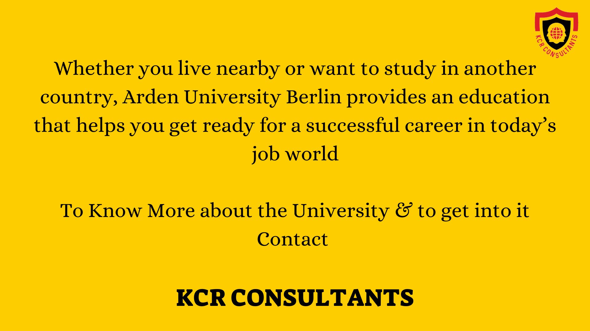 Arden University Berlin - KCR CONSULTANTS - Contact us