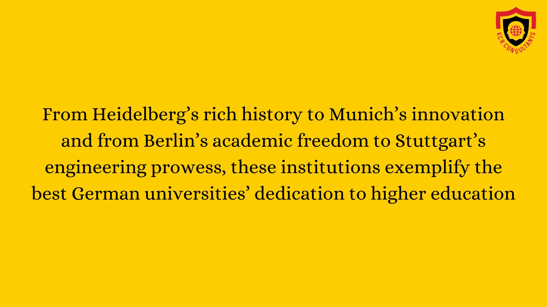 Best German Universities - KCR CONSULTANTS - top universities in Germany
