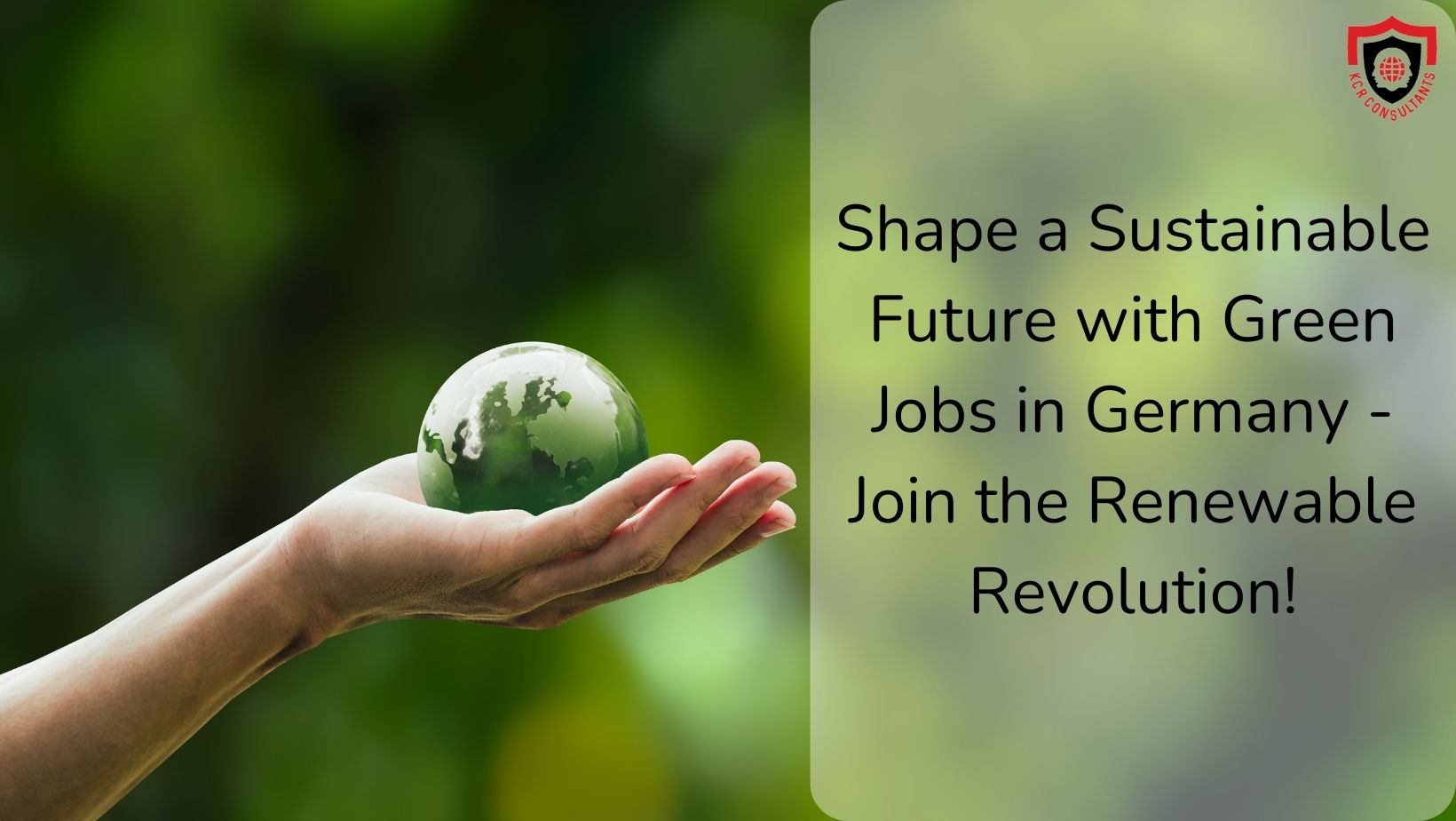 Green Jobs in Germany - KCR CONSULTANTS - Sustainable Future 