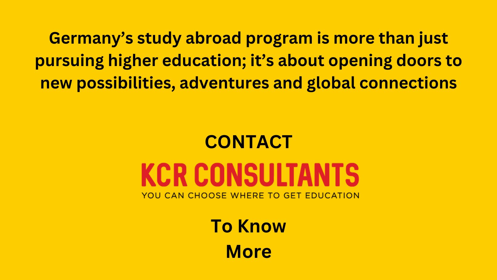 GERMANY STUDY ABROAD - KCR CONSULTANTS - Contact us