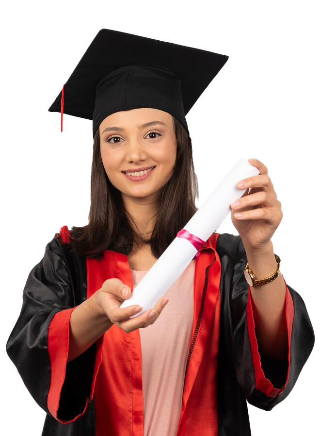 graduate student showing her diploma white background 114579 49804 copy